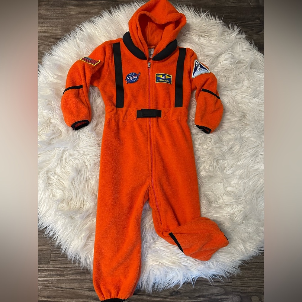 Toddler Orange Astronaut Costume with NASA Patches
